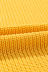 Rose Crochet Puff Sleeve Contrast Knit Sweater