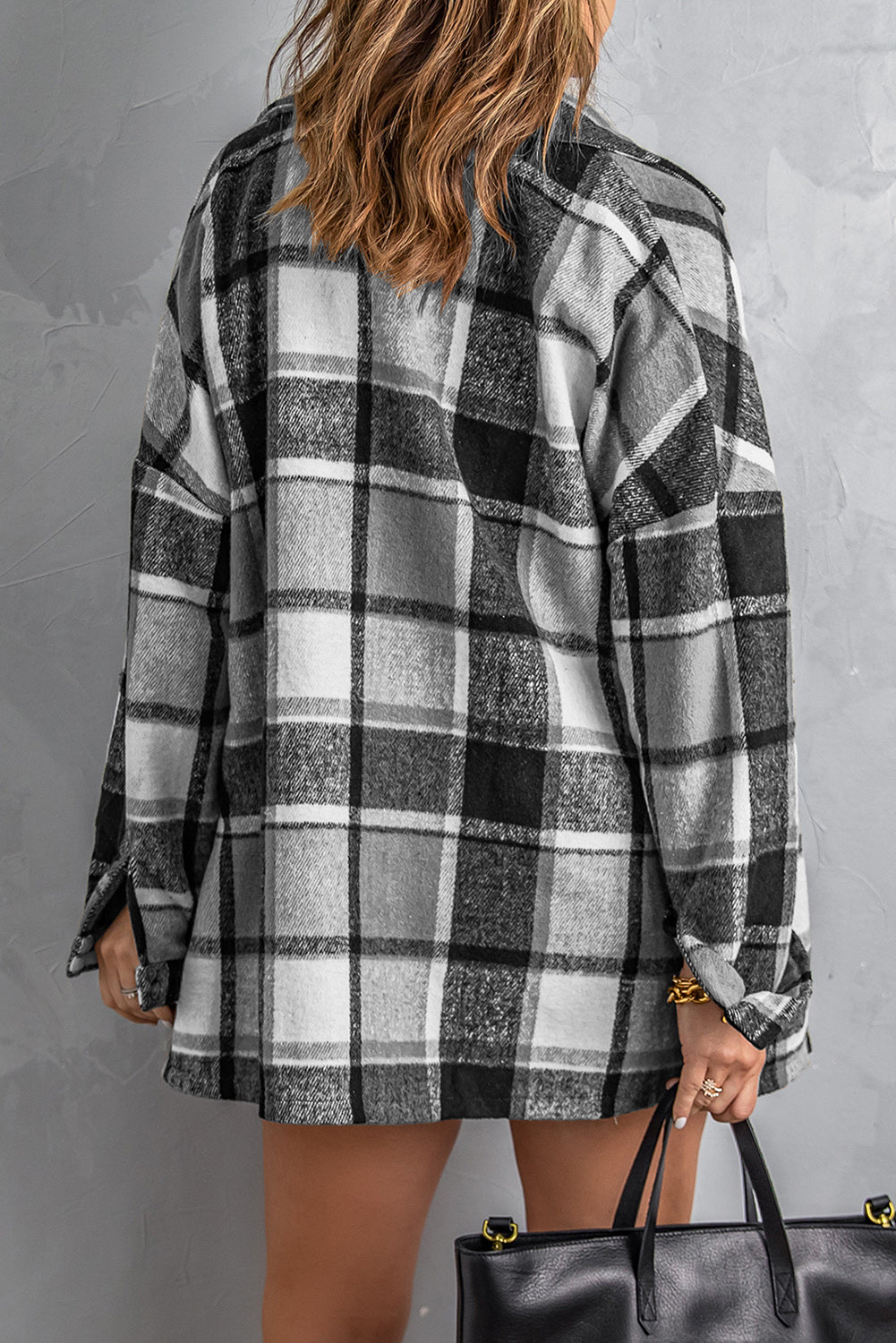 lake plaid print jacket - red/ yellow/ gray/ orange/ rose