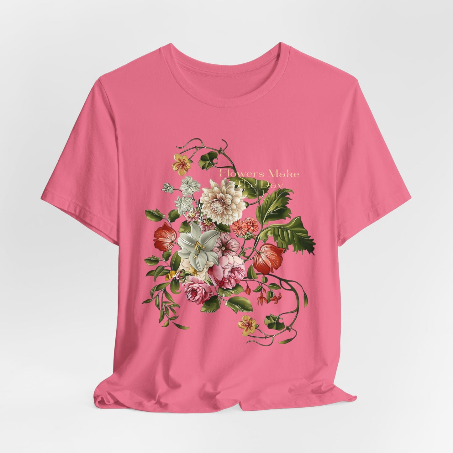 flowers make the day graphic tee