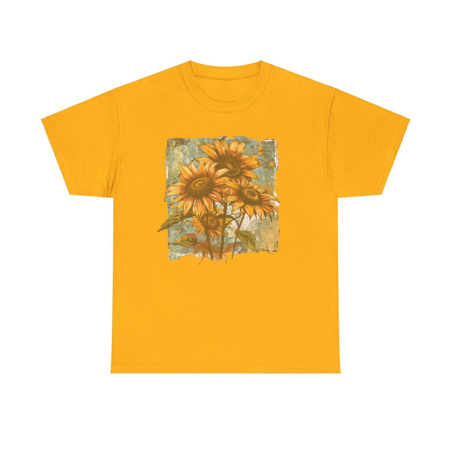 vintage sunflower graphic tee - summer flowers