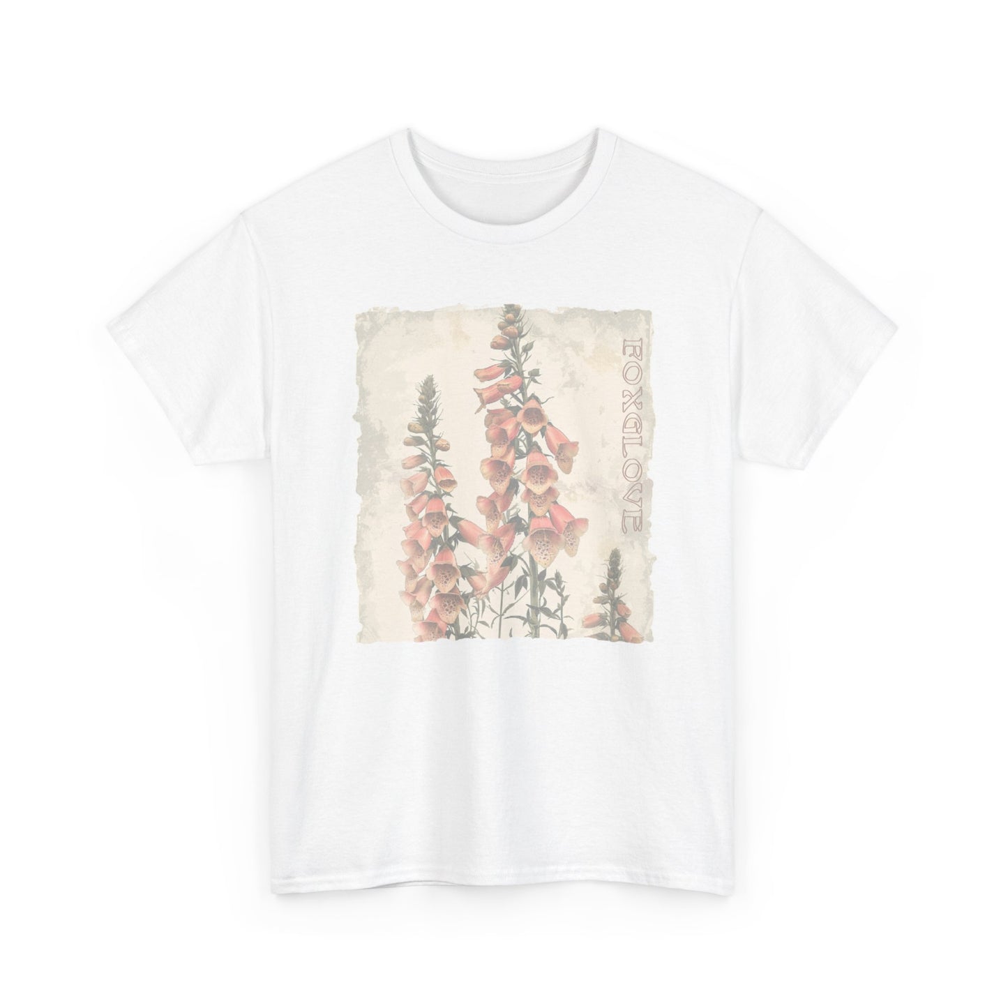 vintage foxglove graphic tee - summer flowers