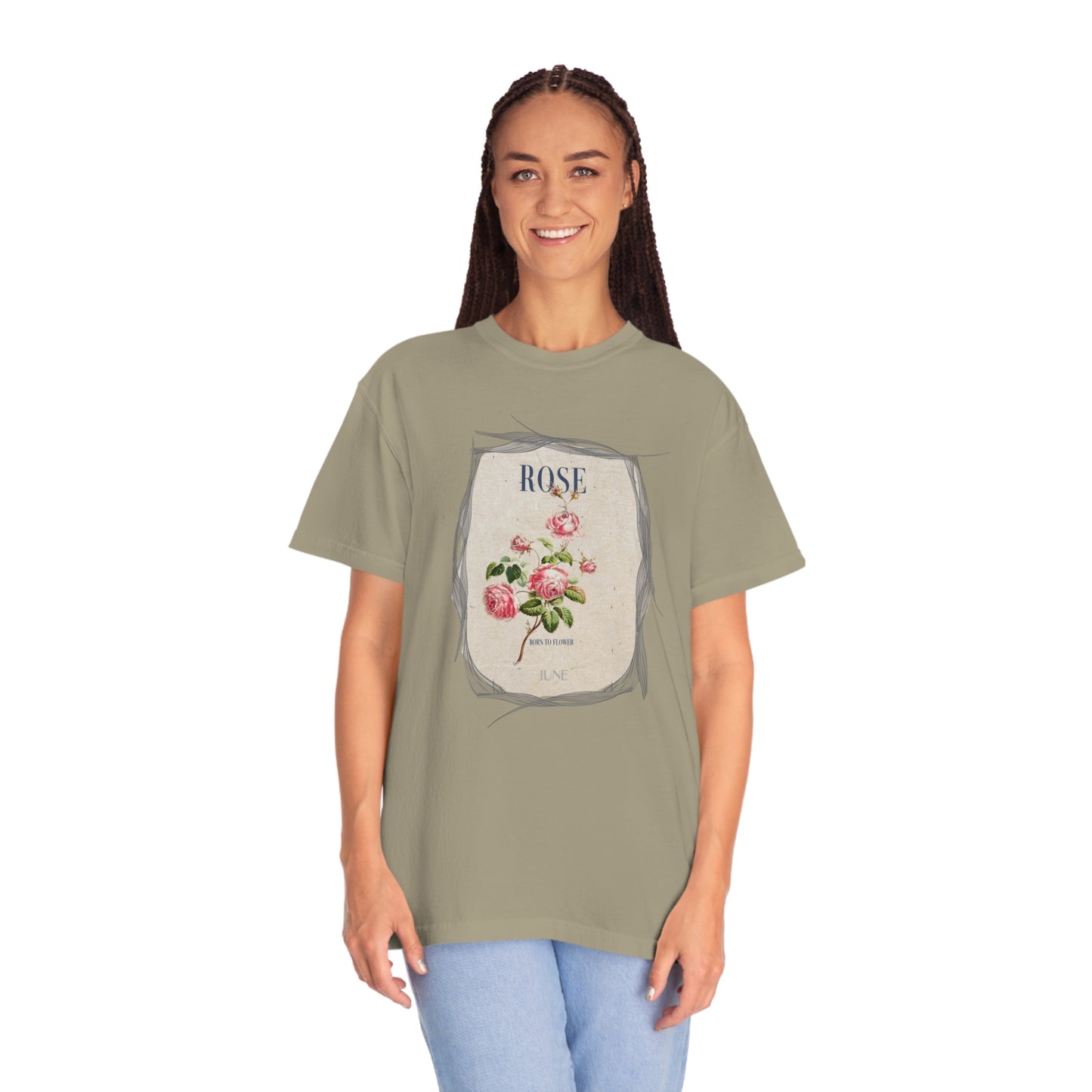 born to flower graphic tee - june