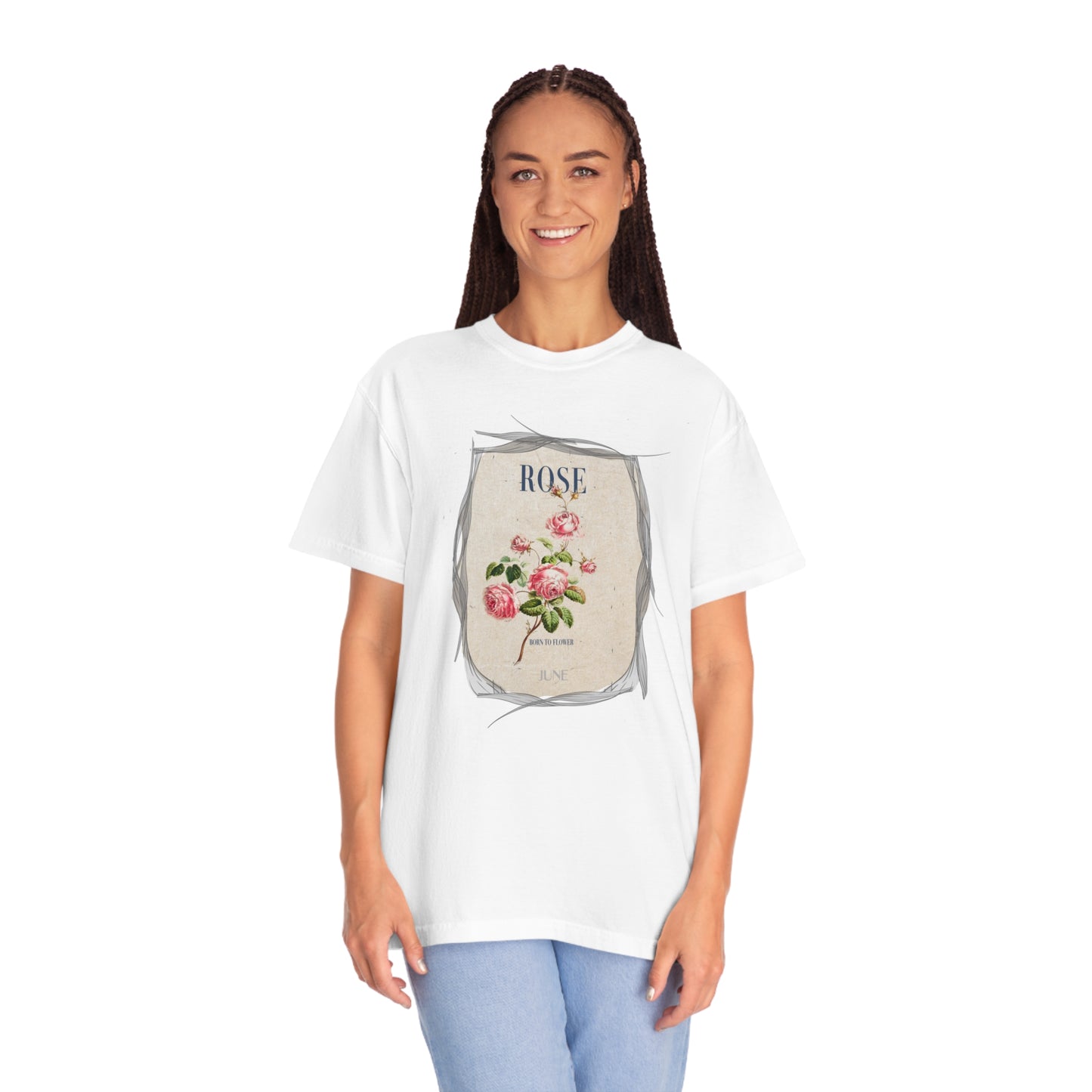 born to flower graphic tee - june