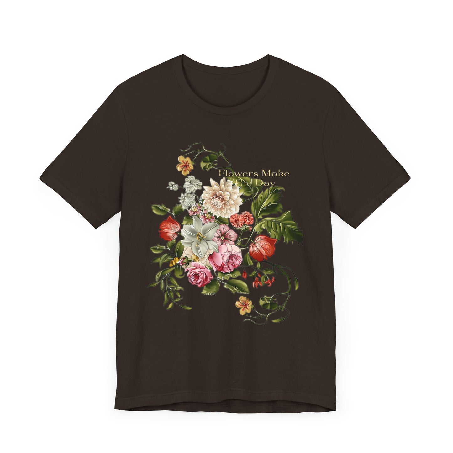 flowers make the day graphic tee