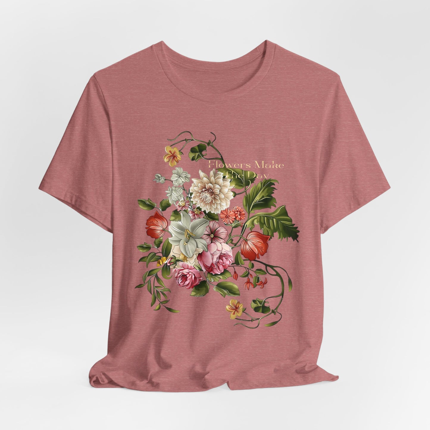 flowers make the day graphic tee