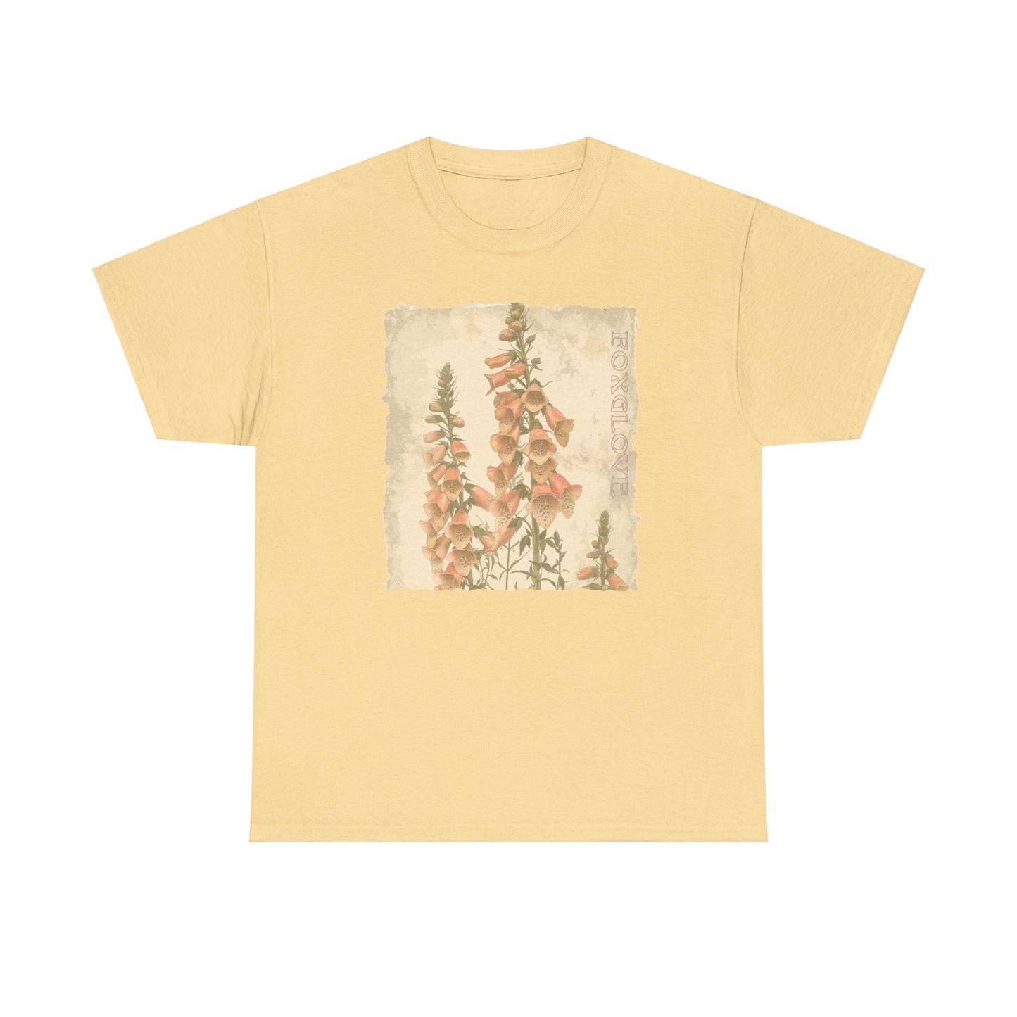 vintage foxglove graphic tee - summer flowers