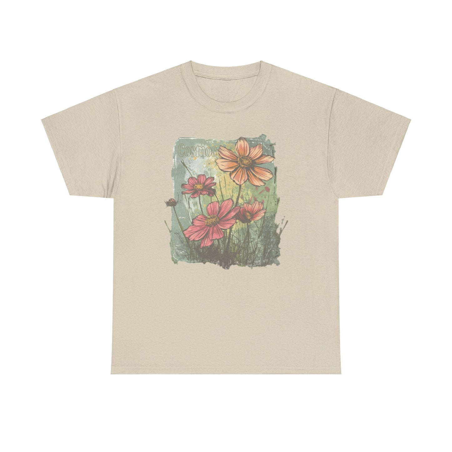 vintage cosmos graphic tee - summer flowers