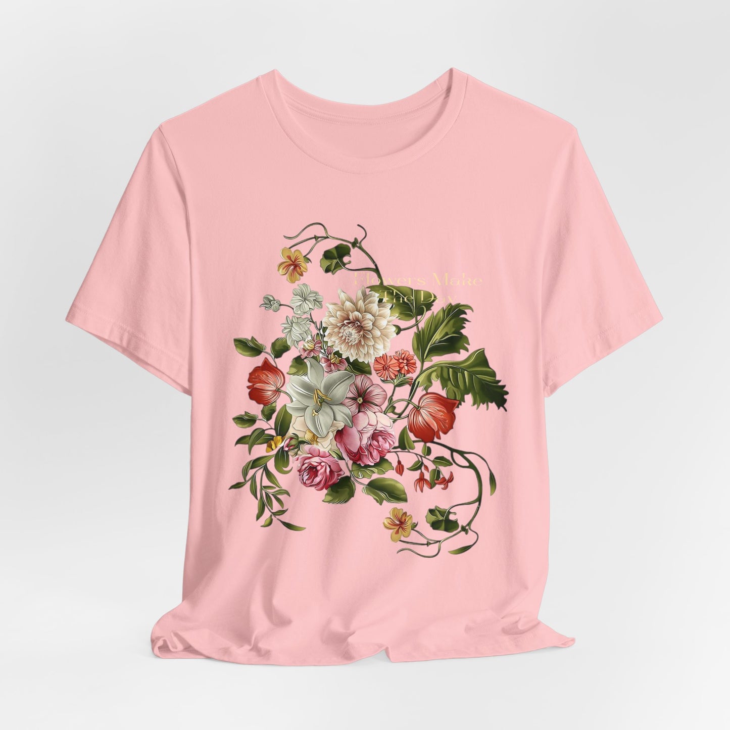 flowers make the day graphic tee