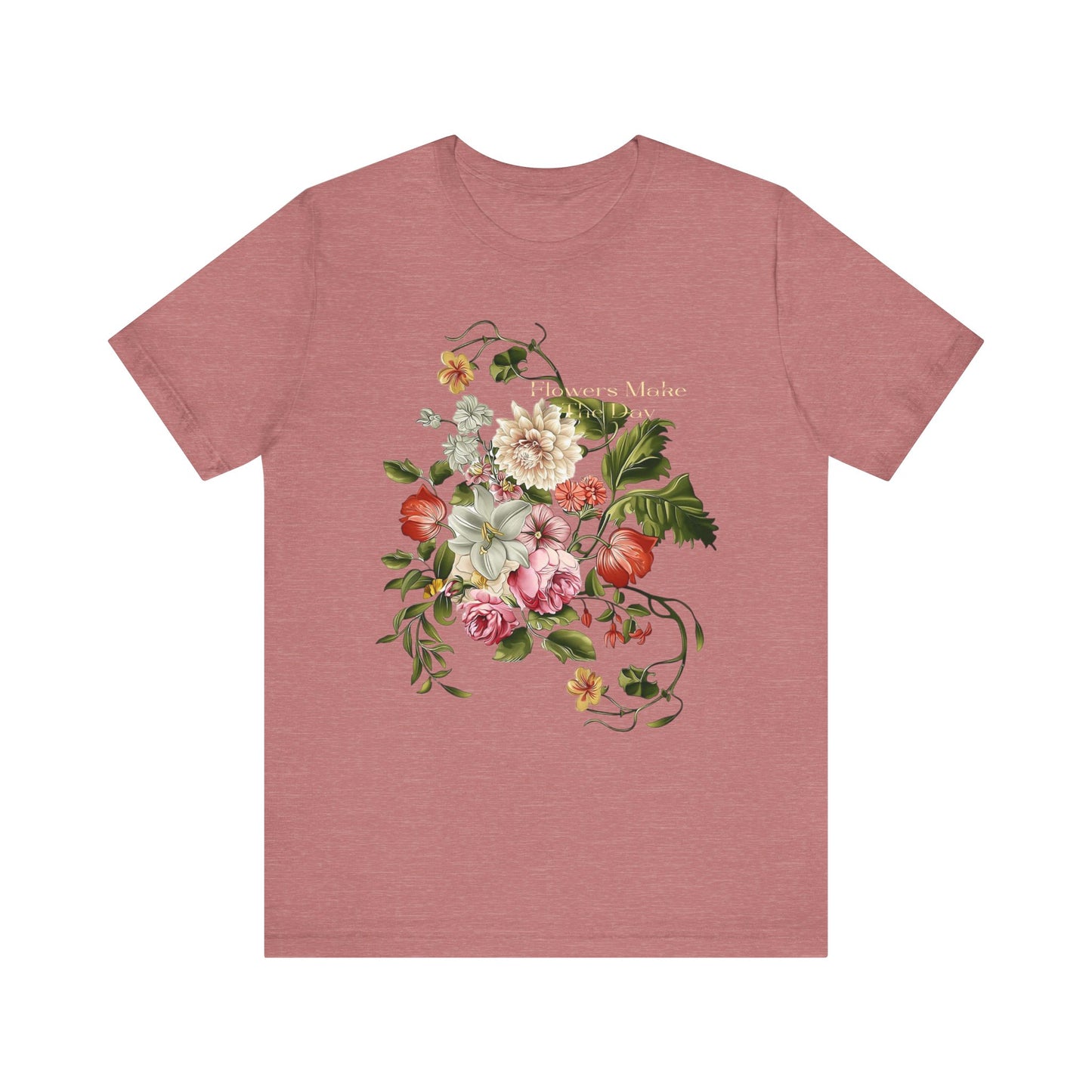 flowers make the day graphic tee