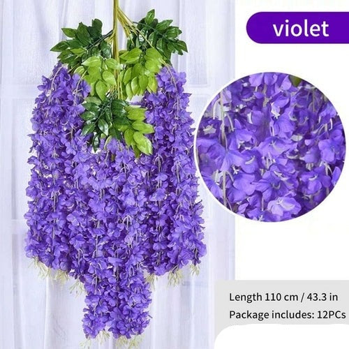 faux 12 piece pack of wisteria