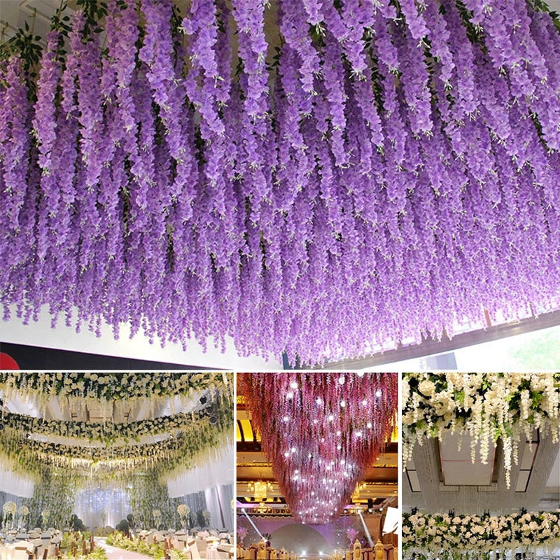 faux 12 piece pack of wisteria