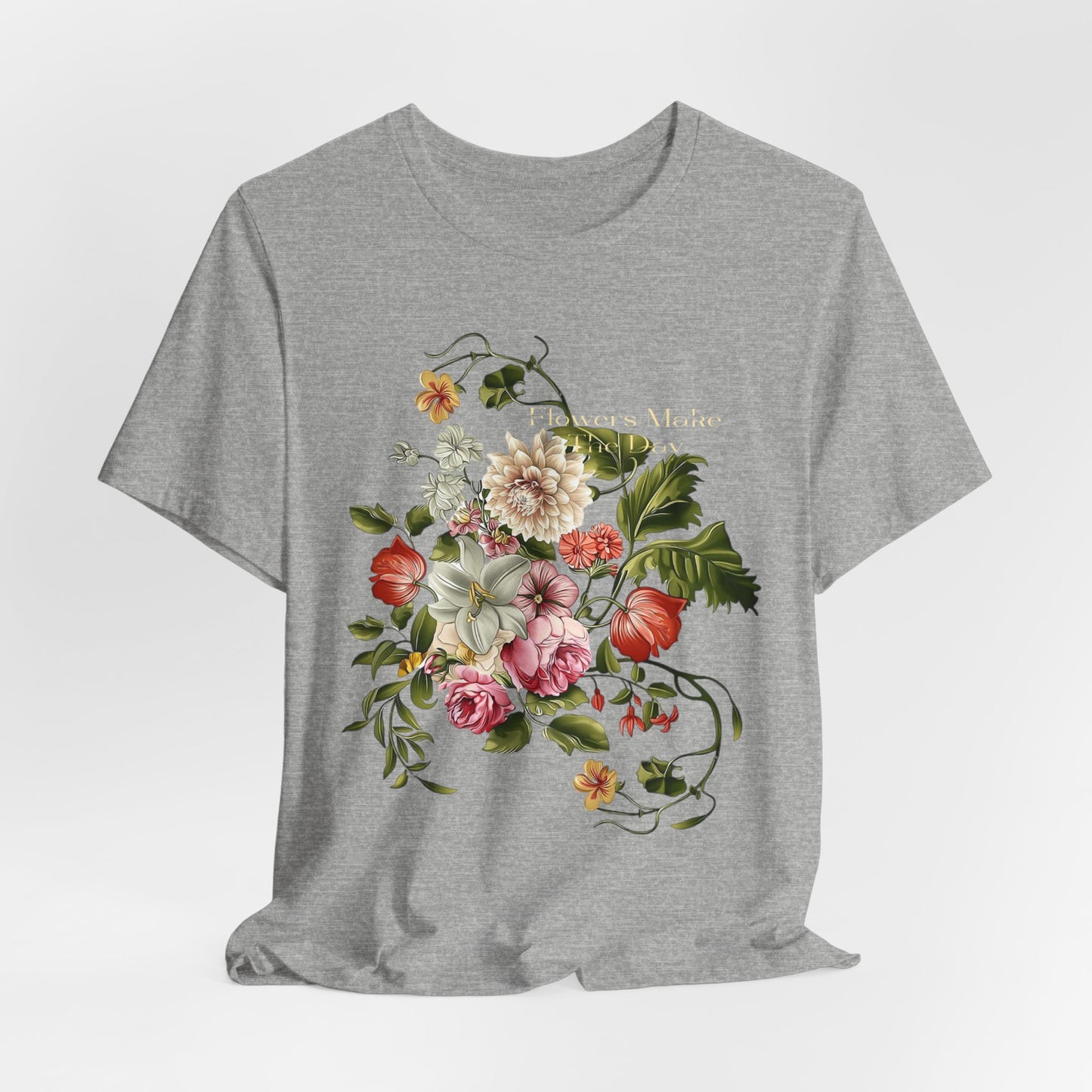 flowers make the day graphic tee