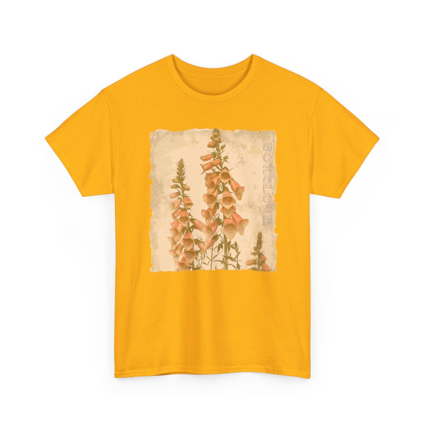 vintage foxglove graphic tee - summer flowers