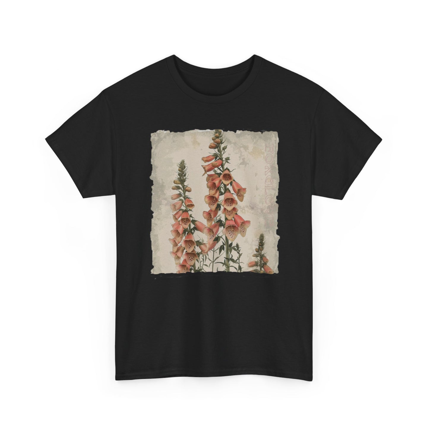 vintage foxglove graphic tee - summer flowers