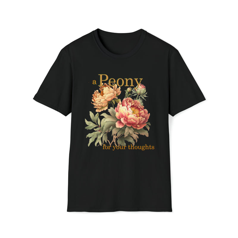 a peony for your thoughts florist graphic tee
