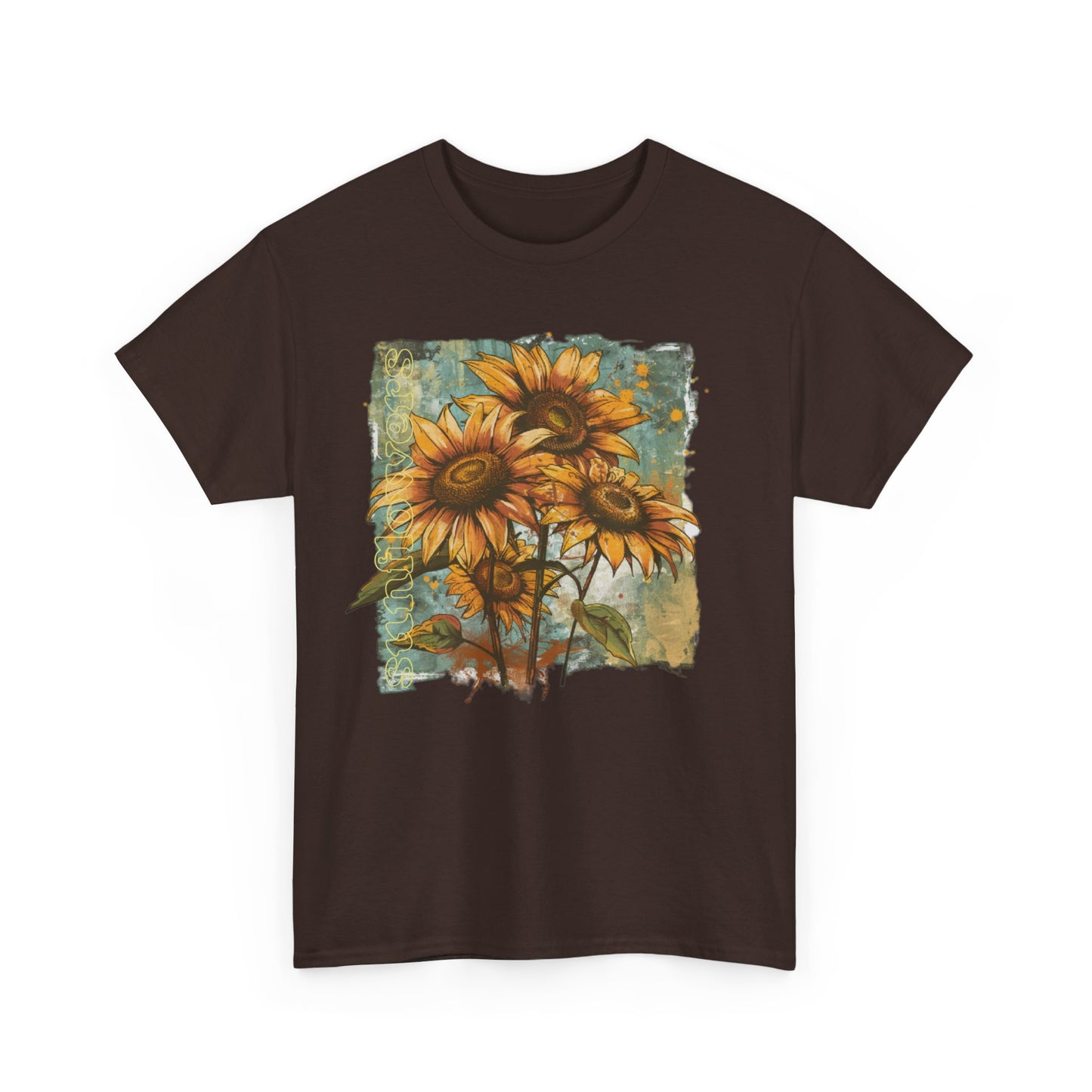 vintage sunflower graphic tee - summer flowers