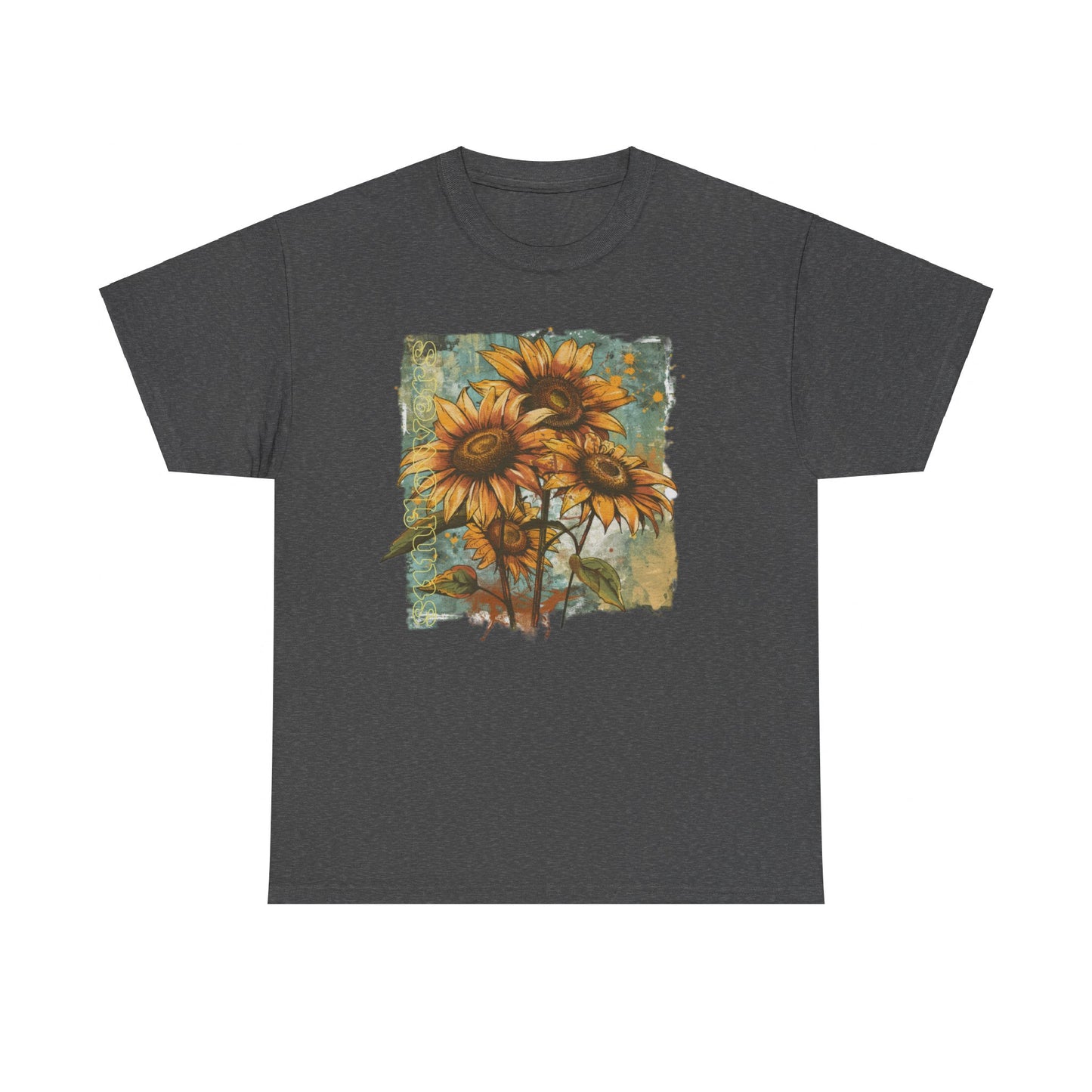 vintage sunflower graphic tee - summer flowers