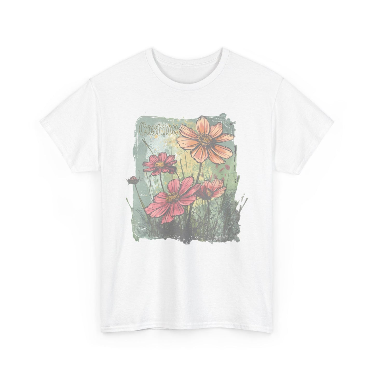 vintage cosmos graphic tee - summer flowers