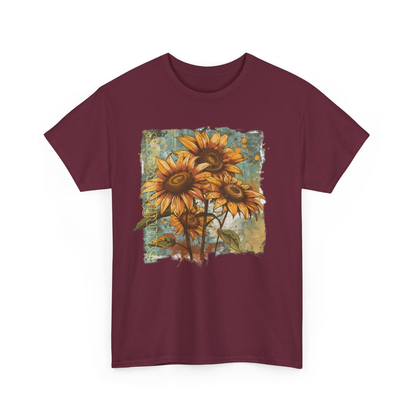 vintage sunflower graphic tee - summer flowers