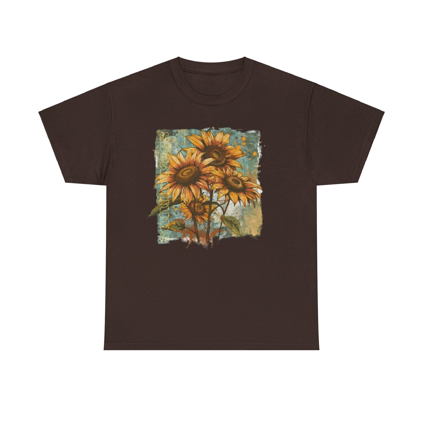 vintage sunflower graphic tee - summer flowers