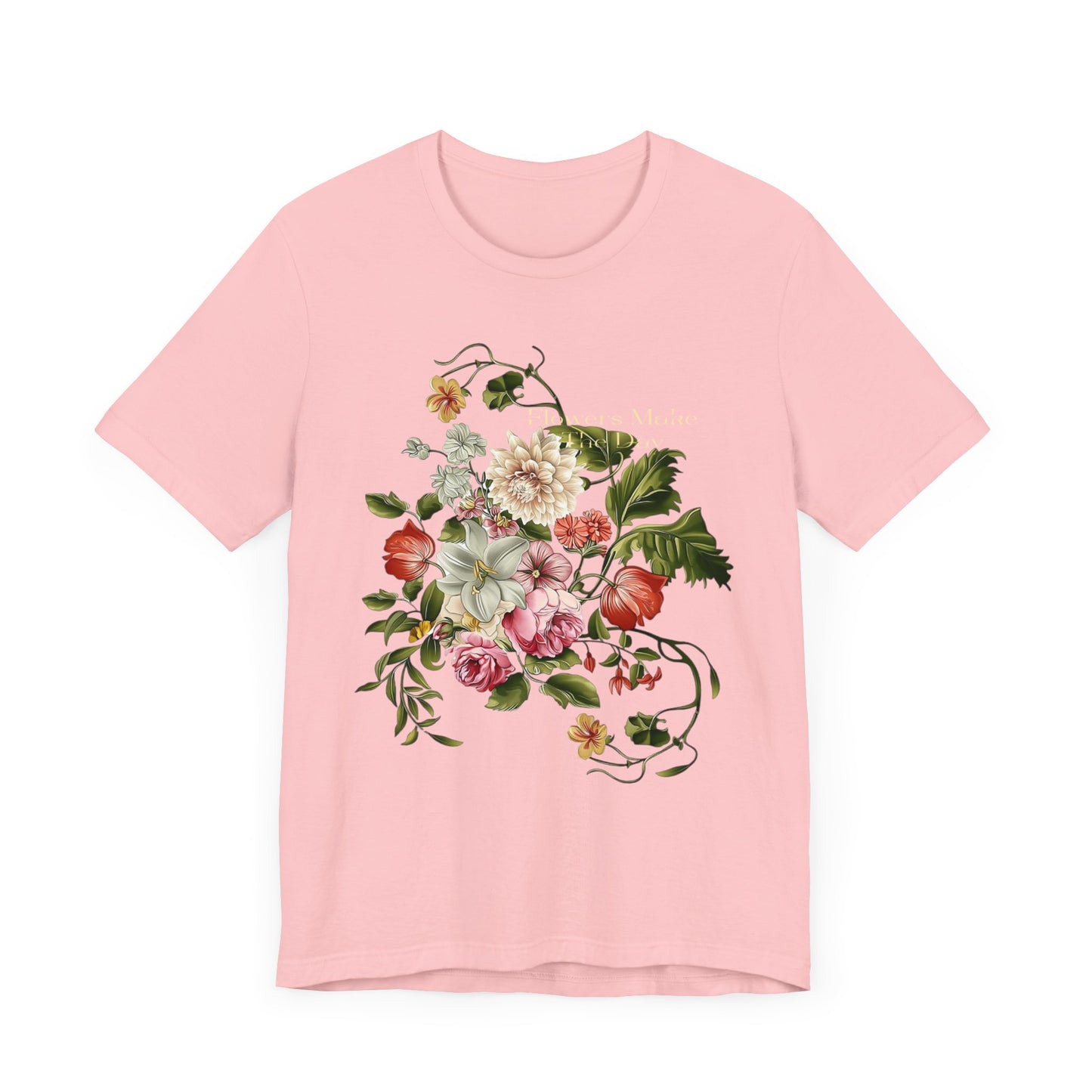 flowers make the day graphic tee