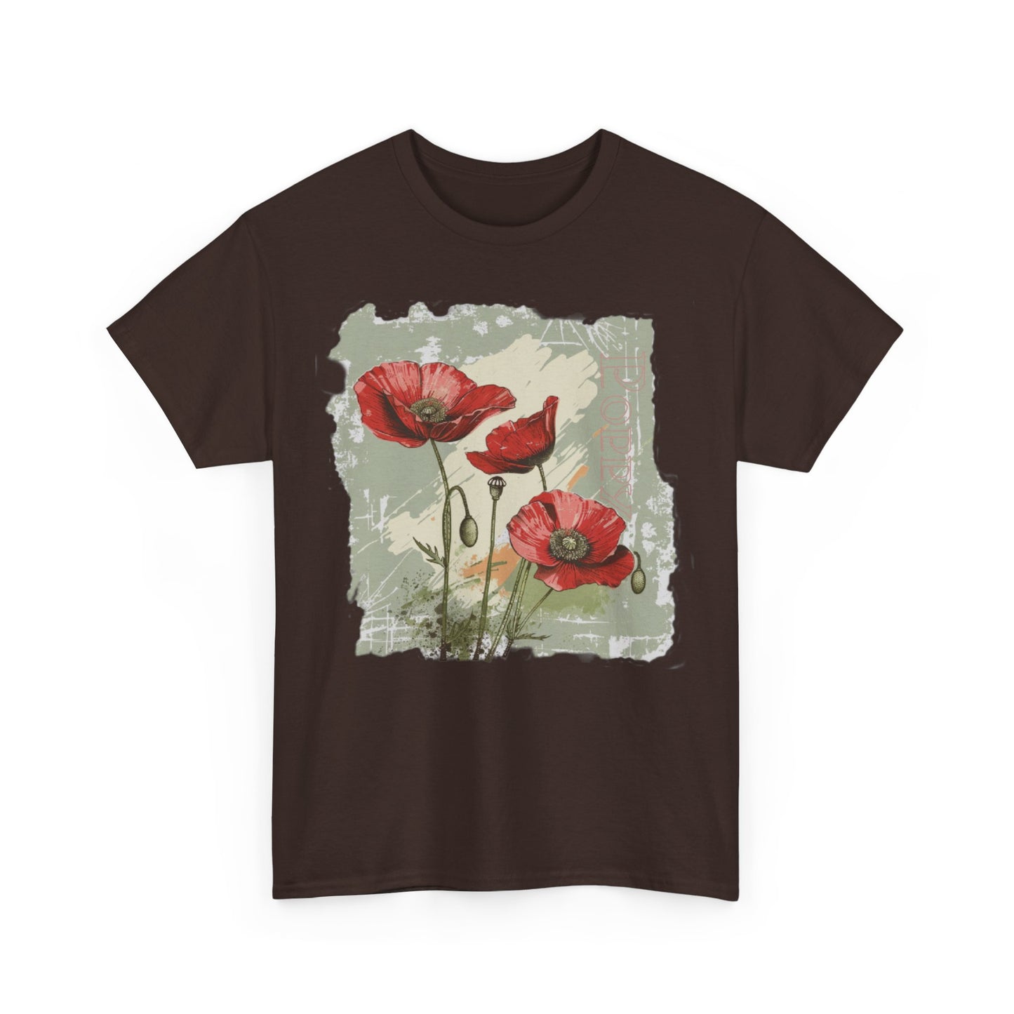 vintage poppy graphic tee - summer flowers