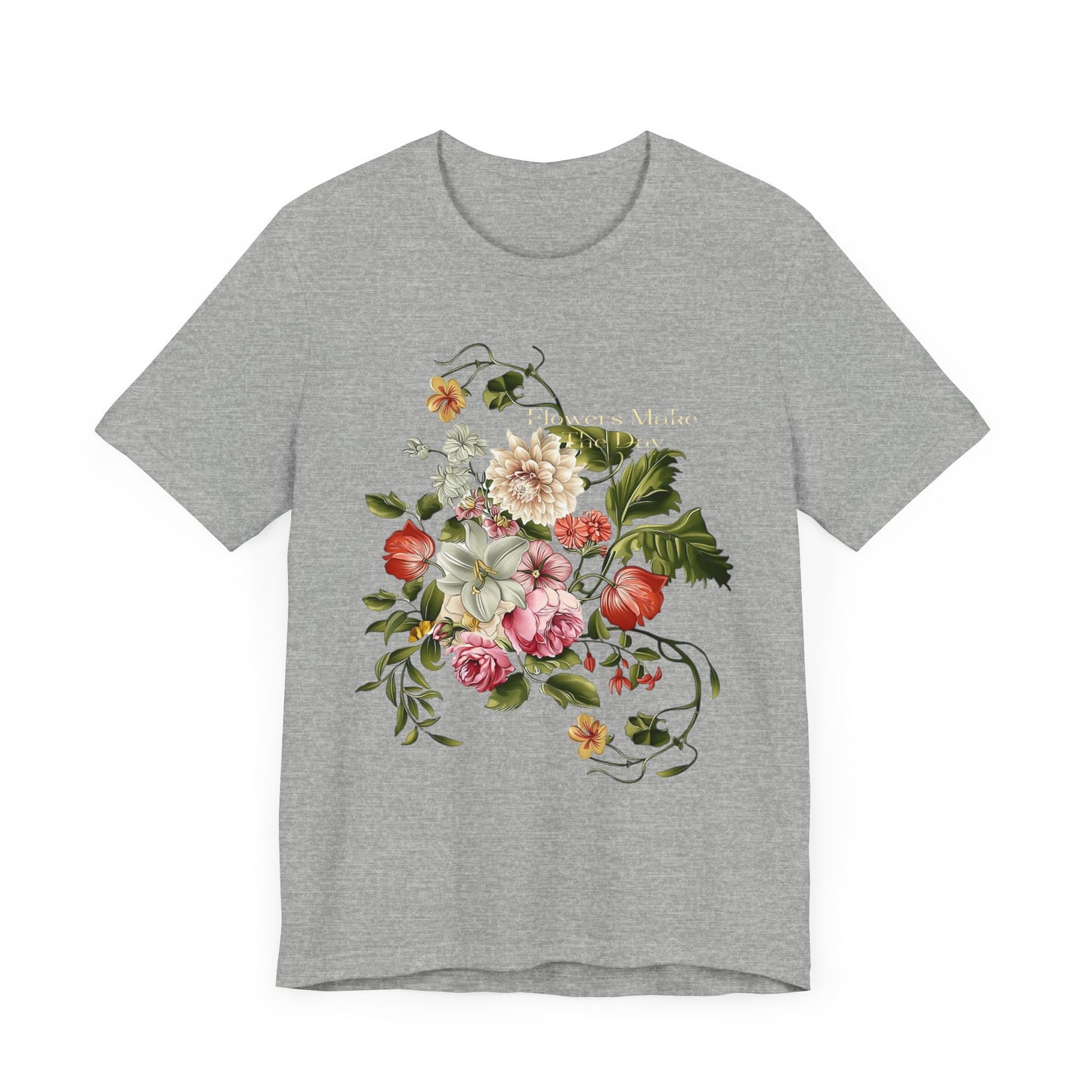 flowers make the day graphic tee