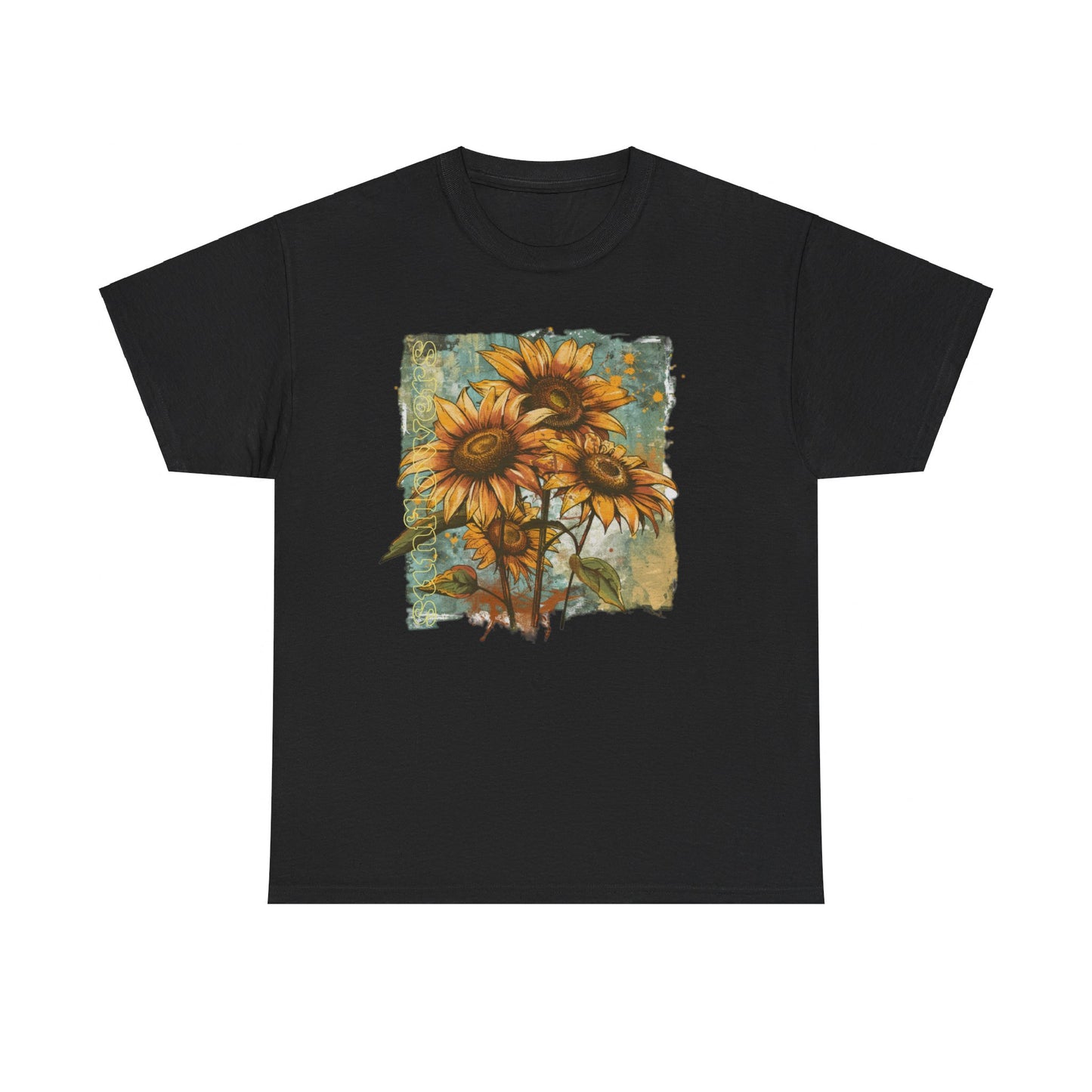 vintage sunflower graphic tee - summer flowers