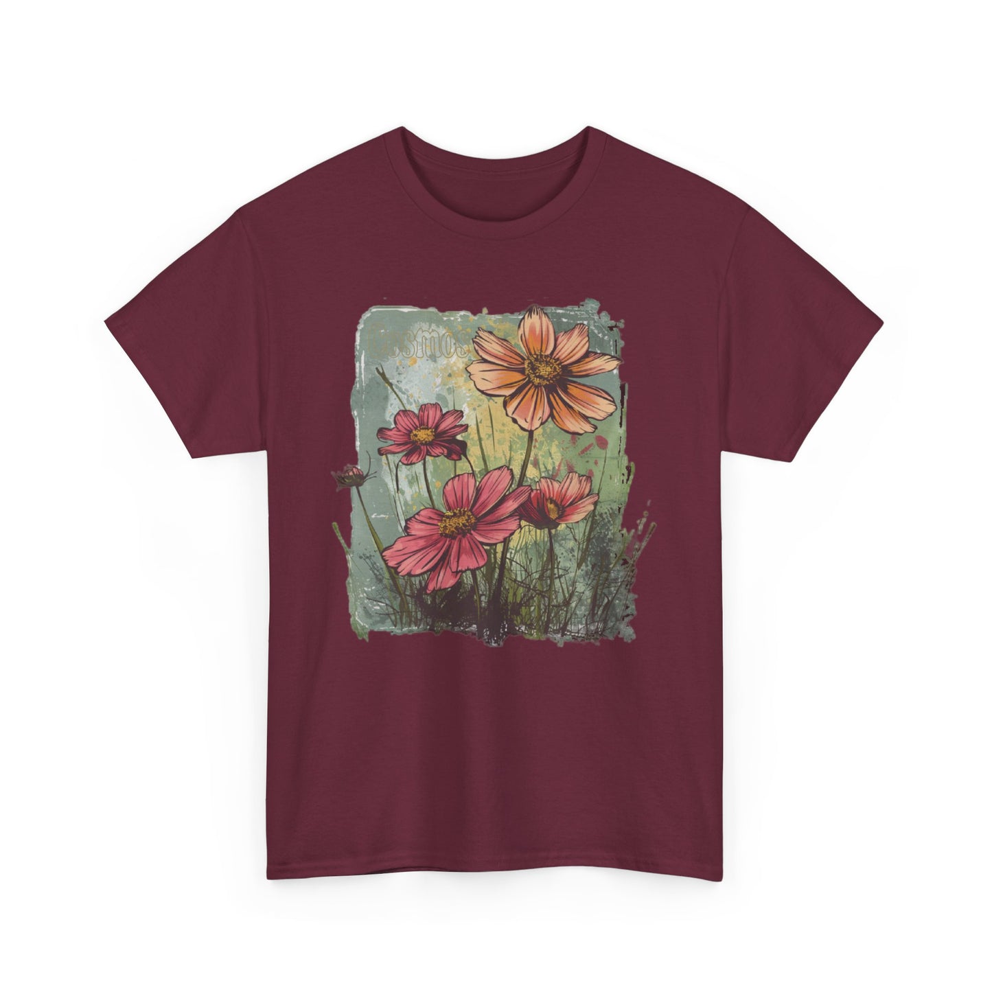 vintage cosmos graphic tee - summer flowers