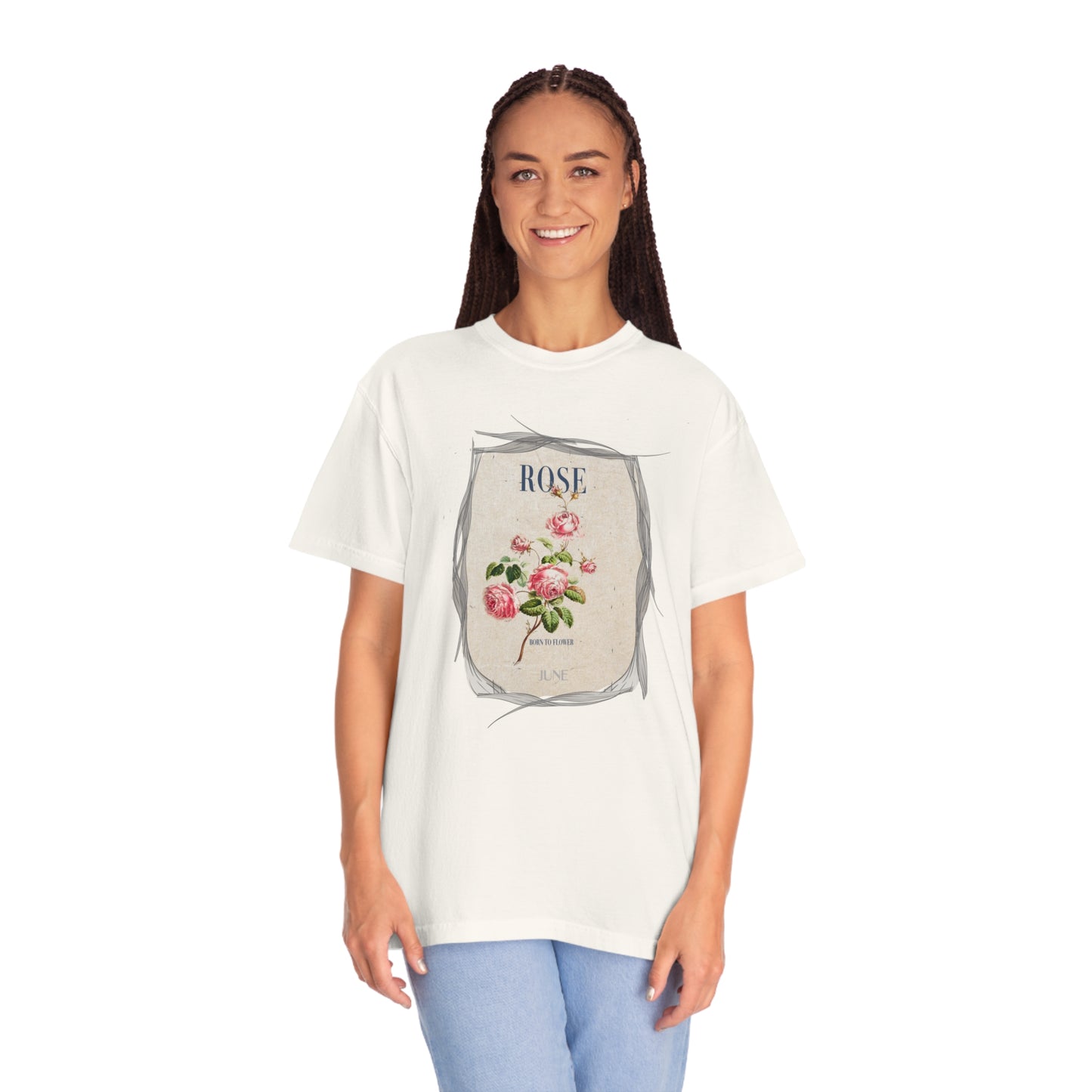 born to flower graphic tee - june