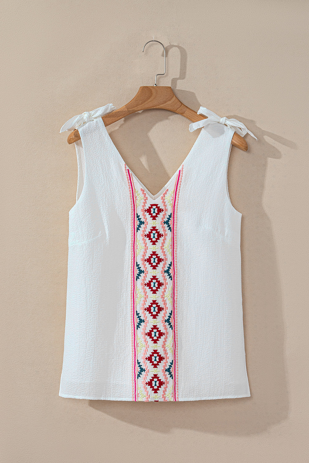 emily embroidered strap tank top