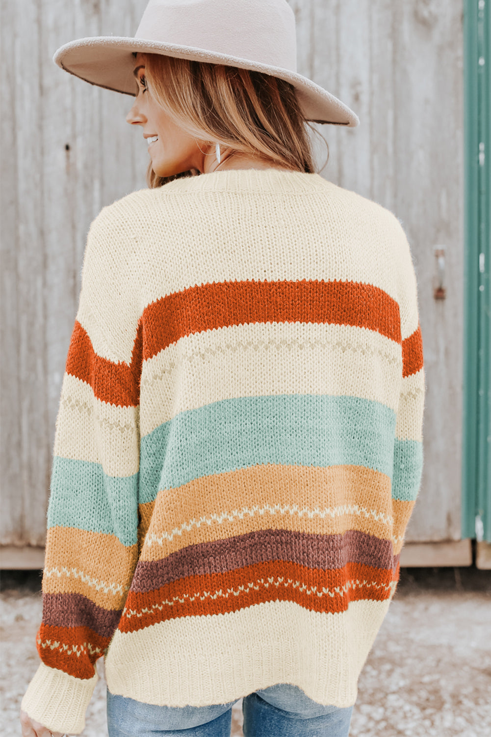 clara color block sweater