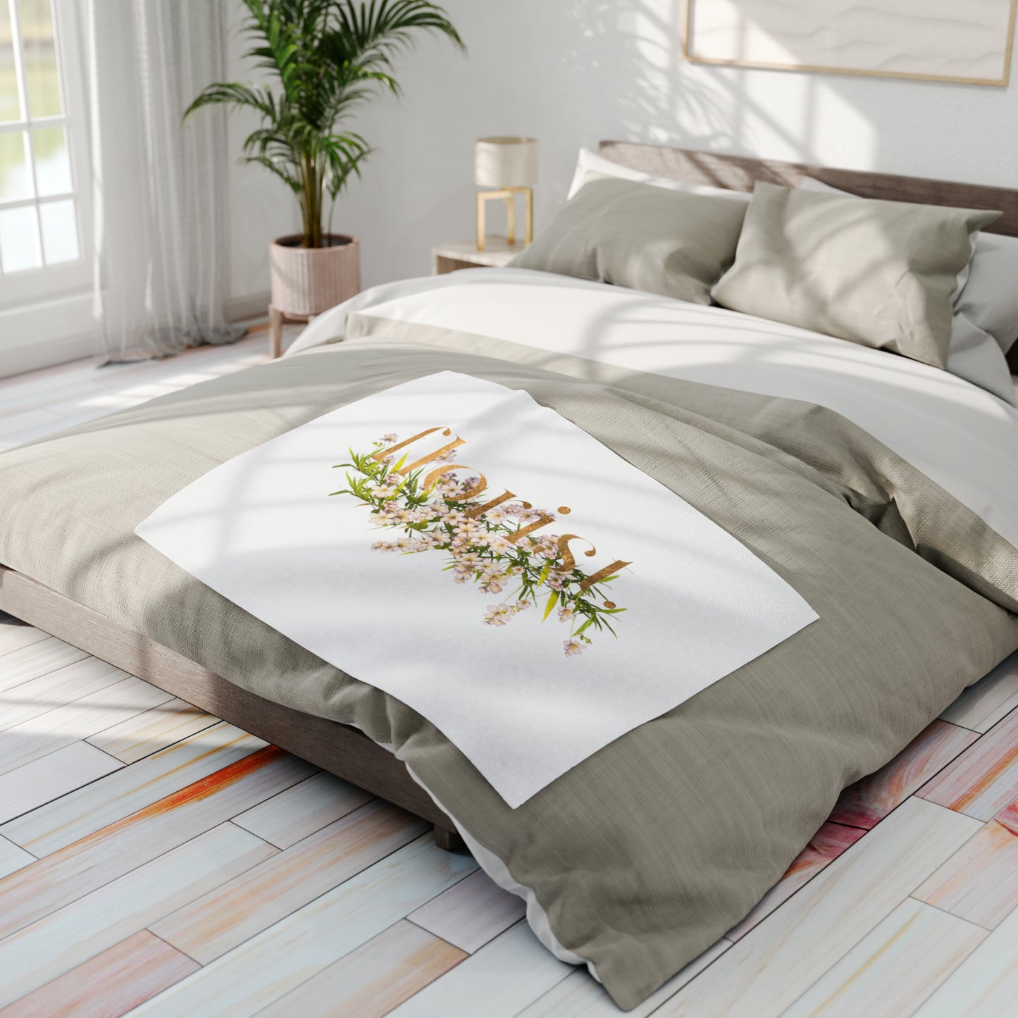 florist fleece throw blanket