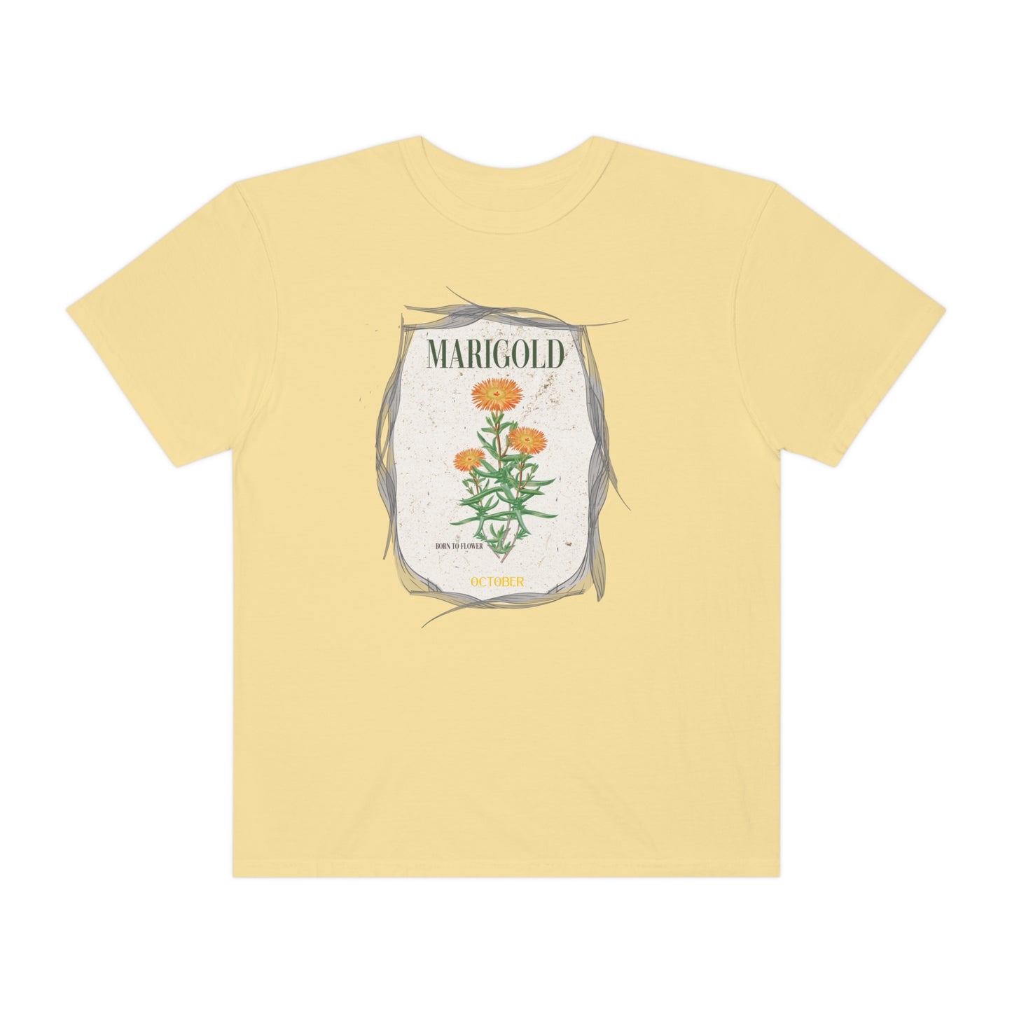 born to flower graphic tee - october