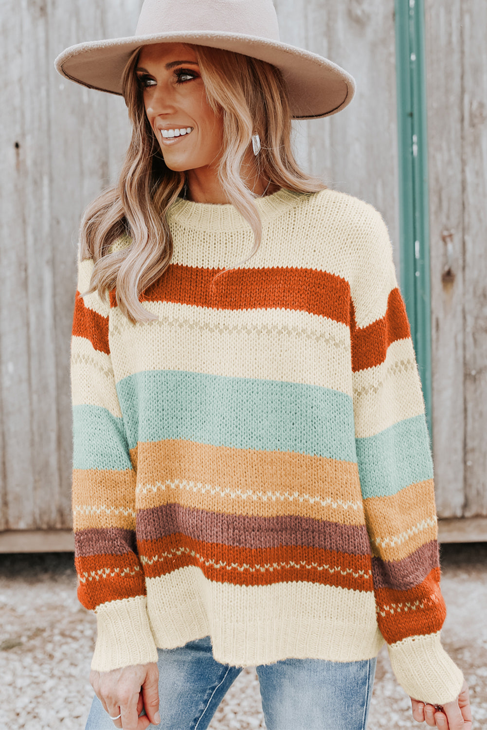 clara color block sweater