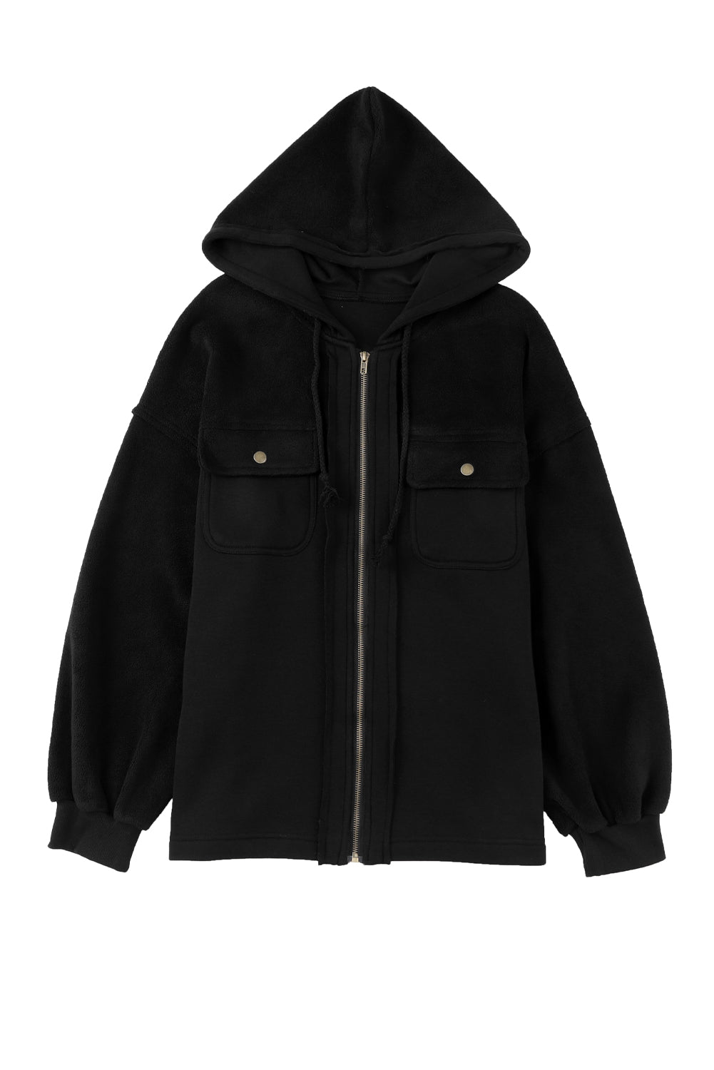 leslie flap pocket drawstring jacket