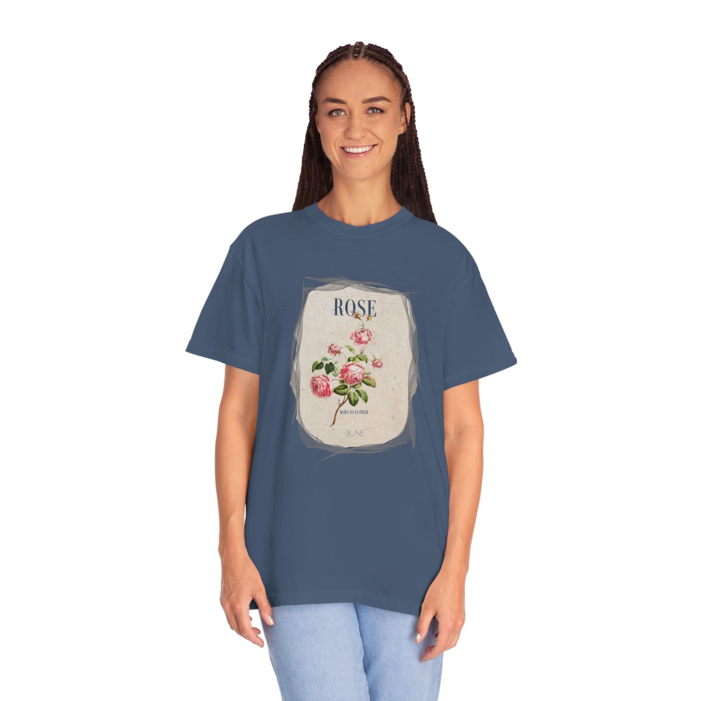 born to flower graphic tee - june