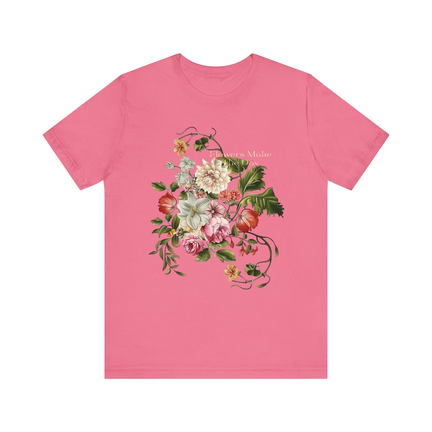 flowers make the day graphic tee