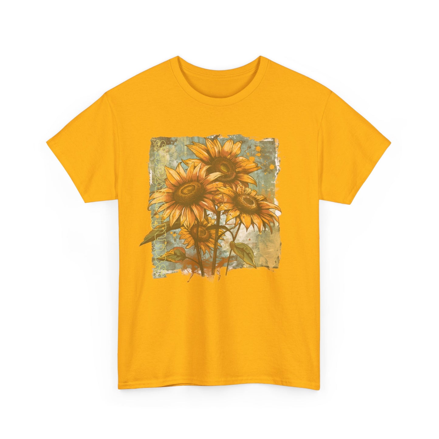 vintage sunflower graphic tee - summer flowers