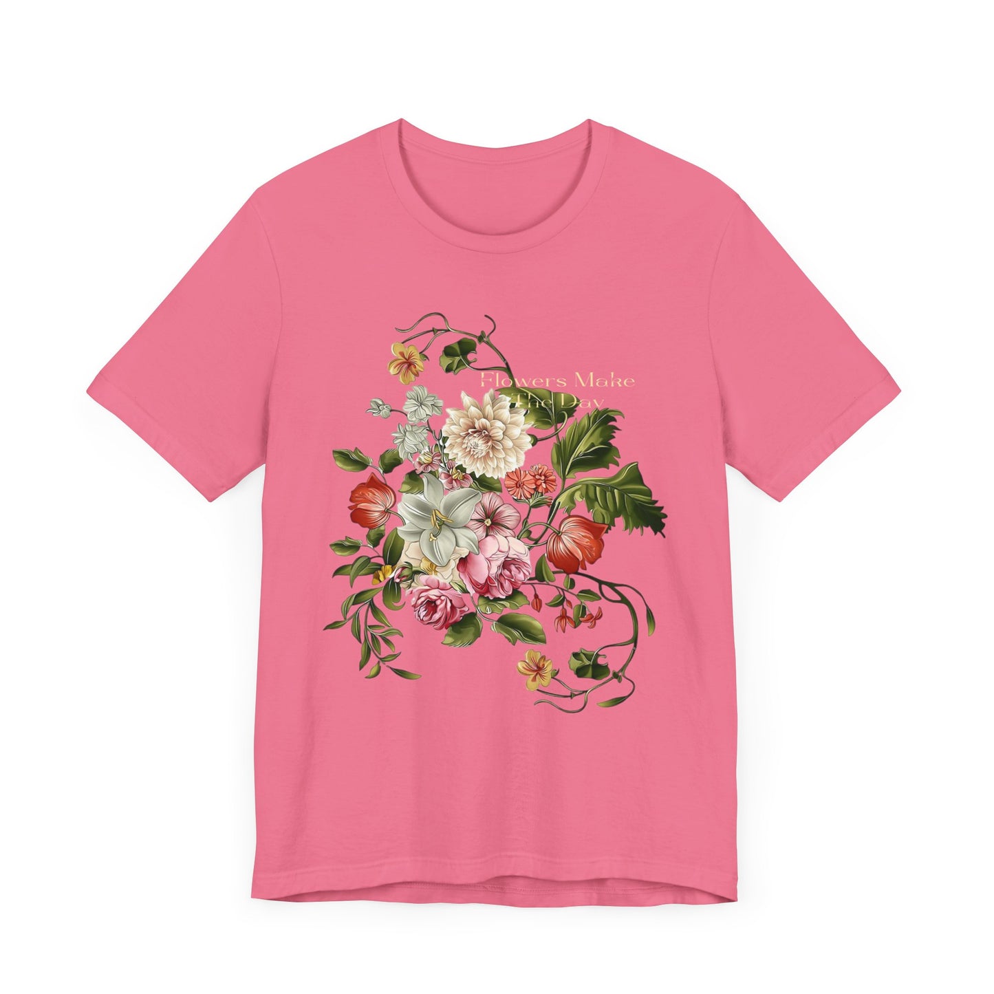 flowers make the day graphic tee