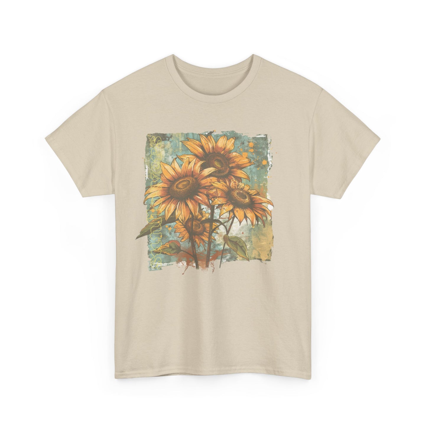 vintage sunflower graphic tee - summer flowers