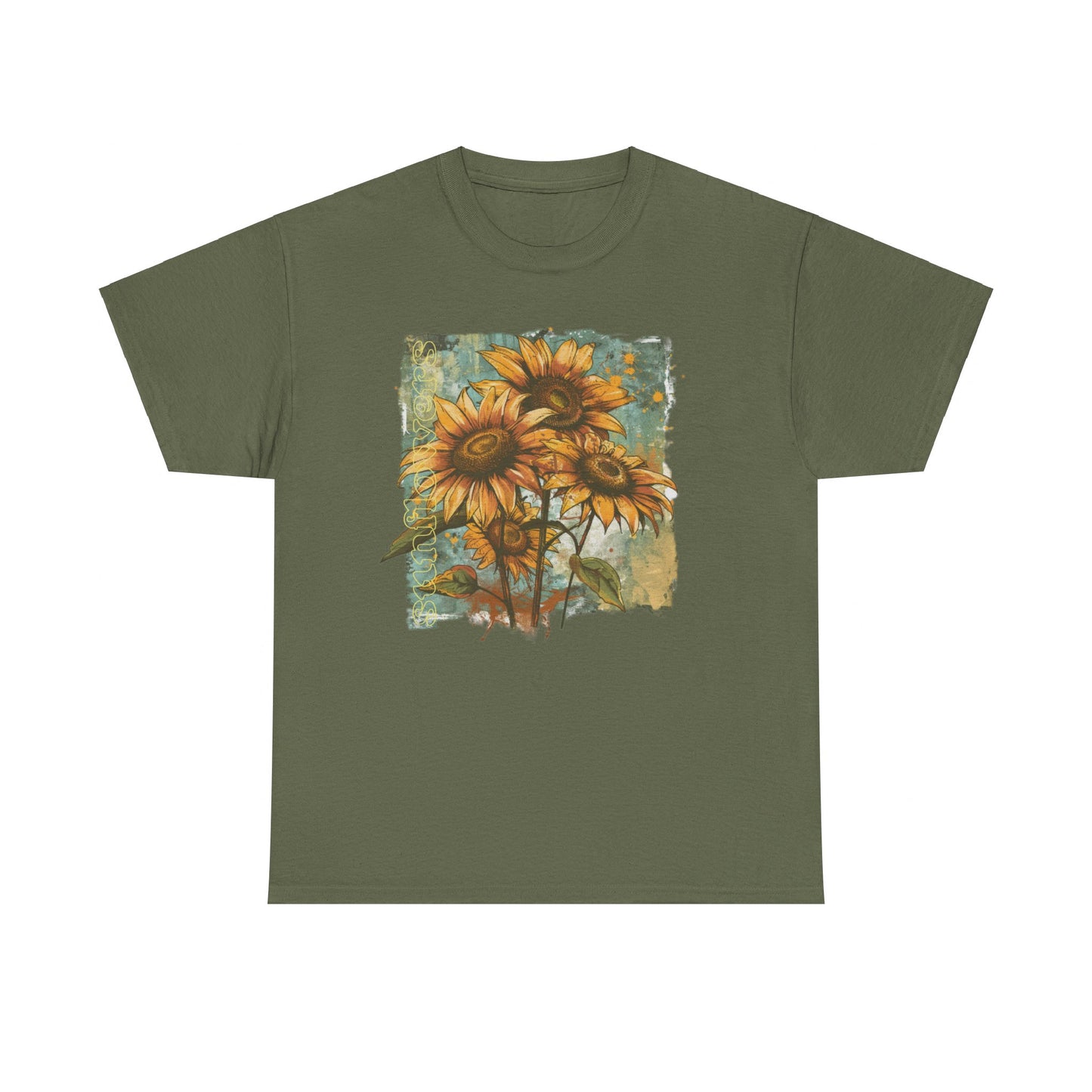 vintage sunflower graphic tee - summer flowers