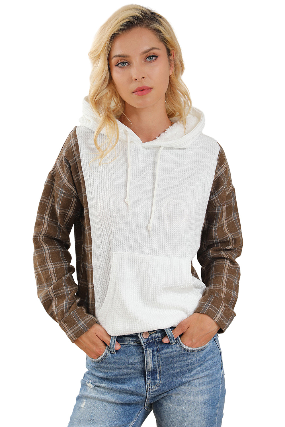 jules white waffle pocket hoodie