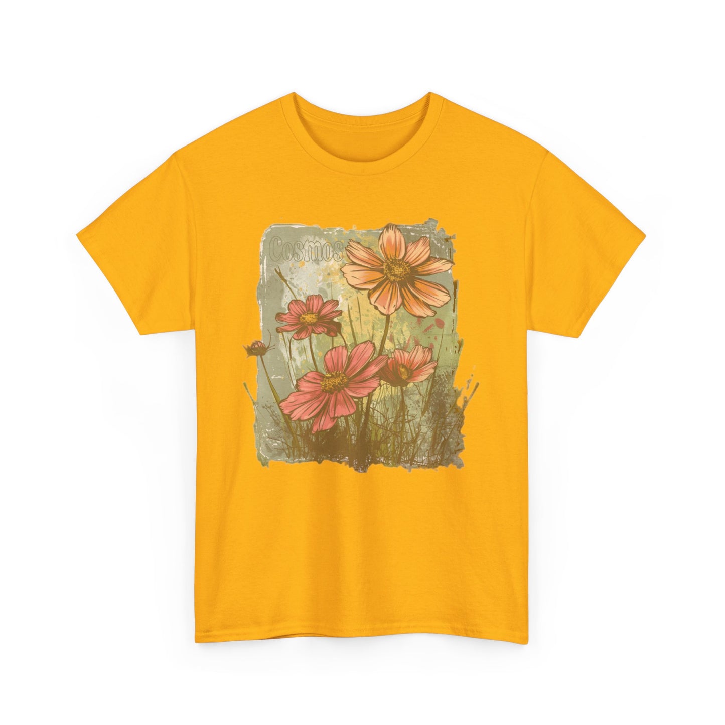 vintage cosmos graphic tee - summer flowers