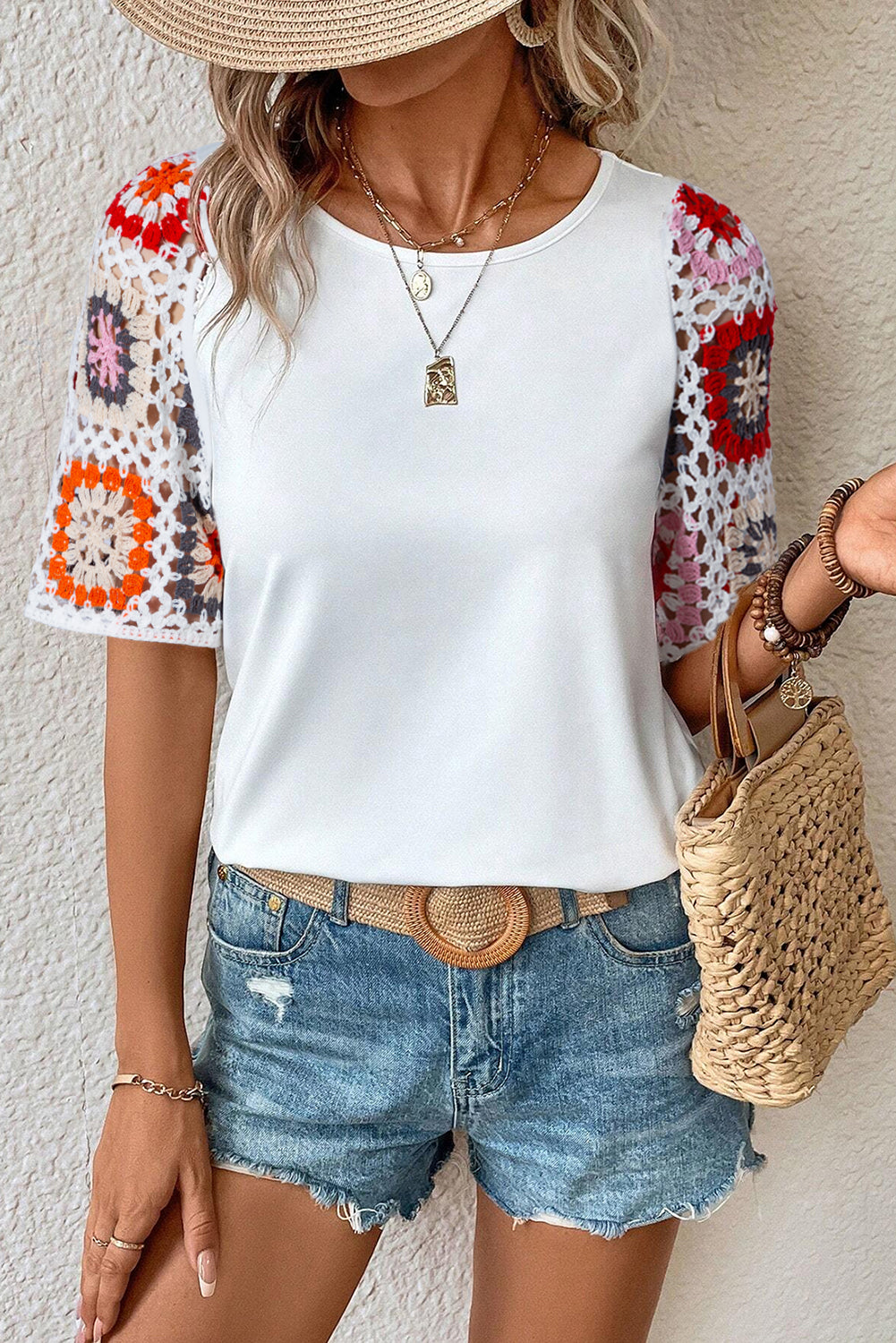 emily crochet sleeve top