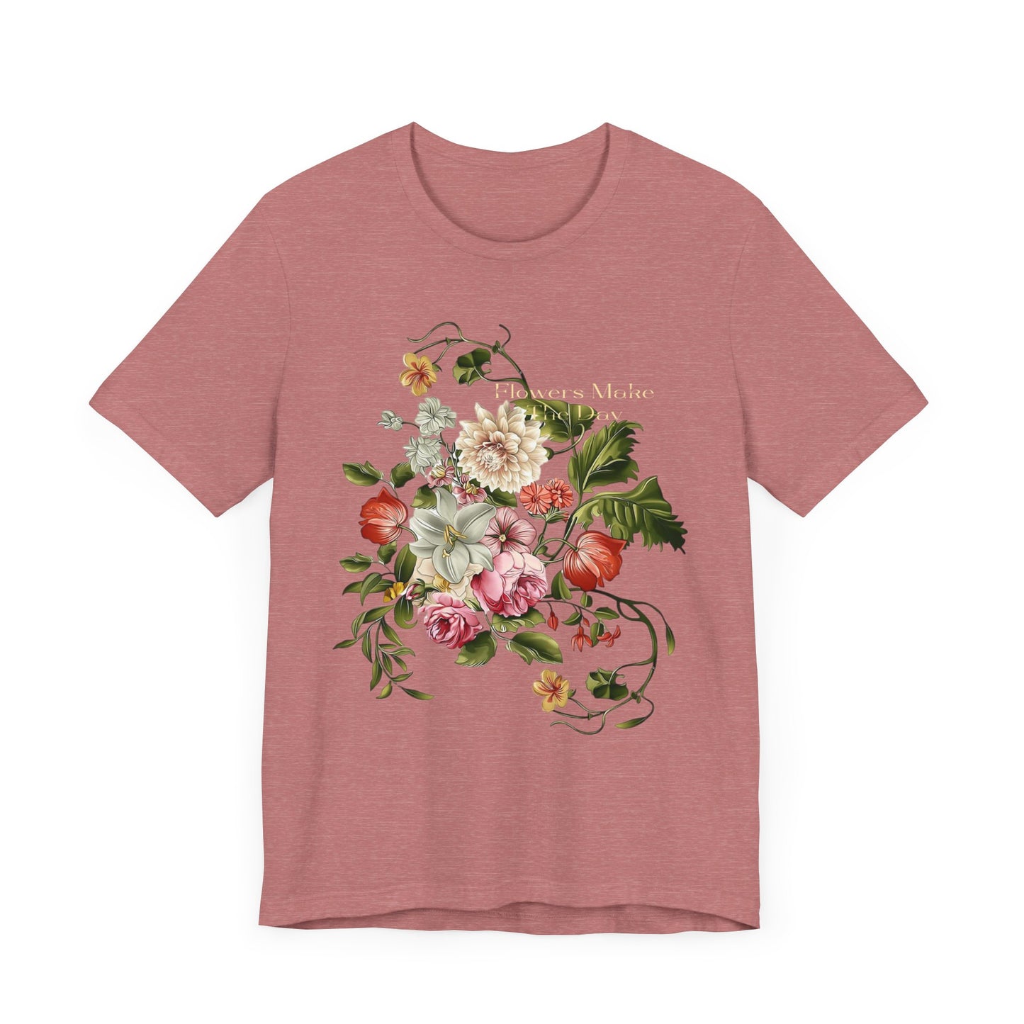 flowers make the day graphic tee