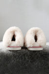 Khaki Cut and Sew Faux Suede Plush Lined Slippers