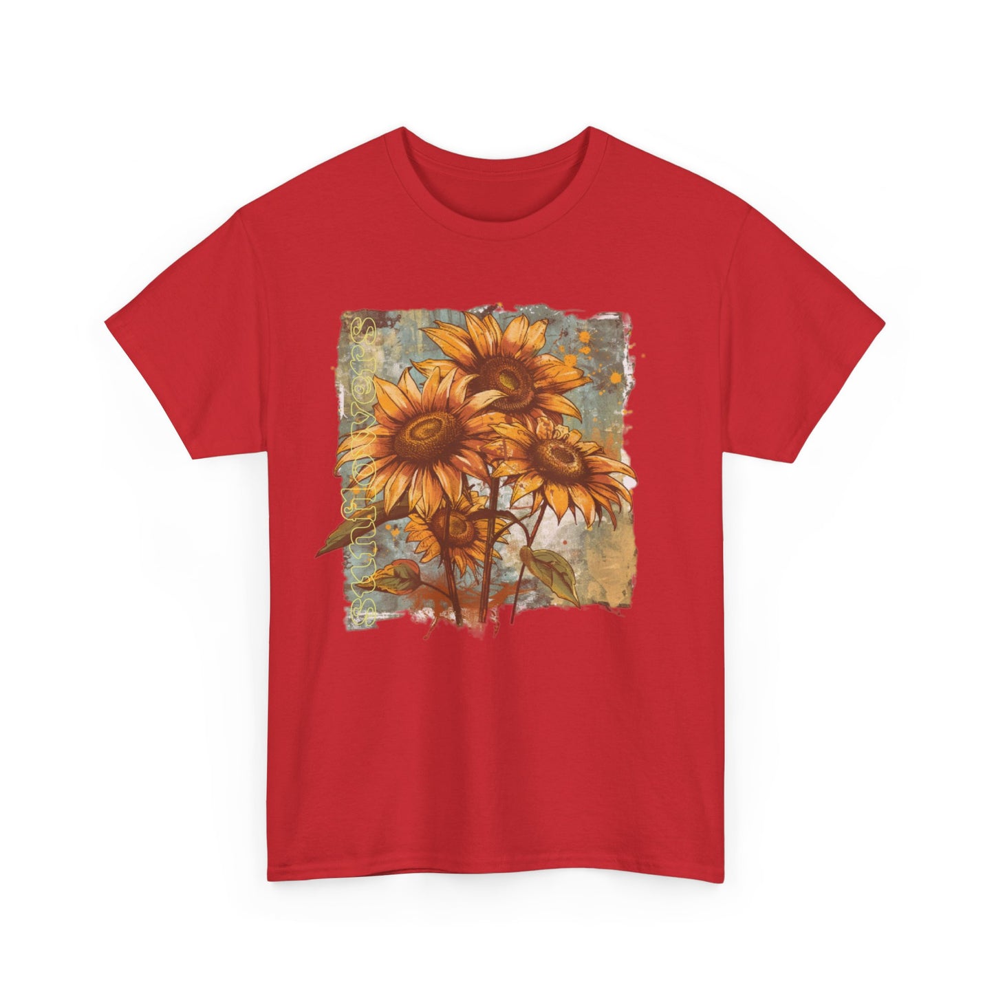 vintage sunflower graphic tee - summer flowers