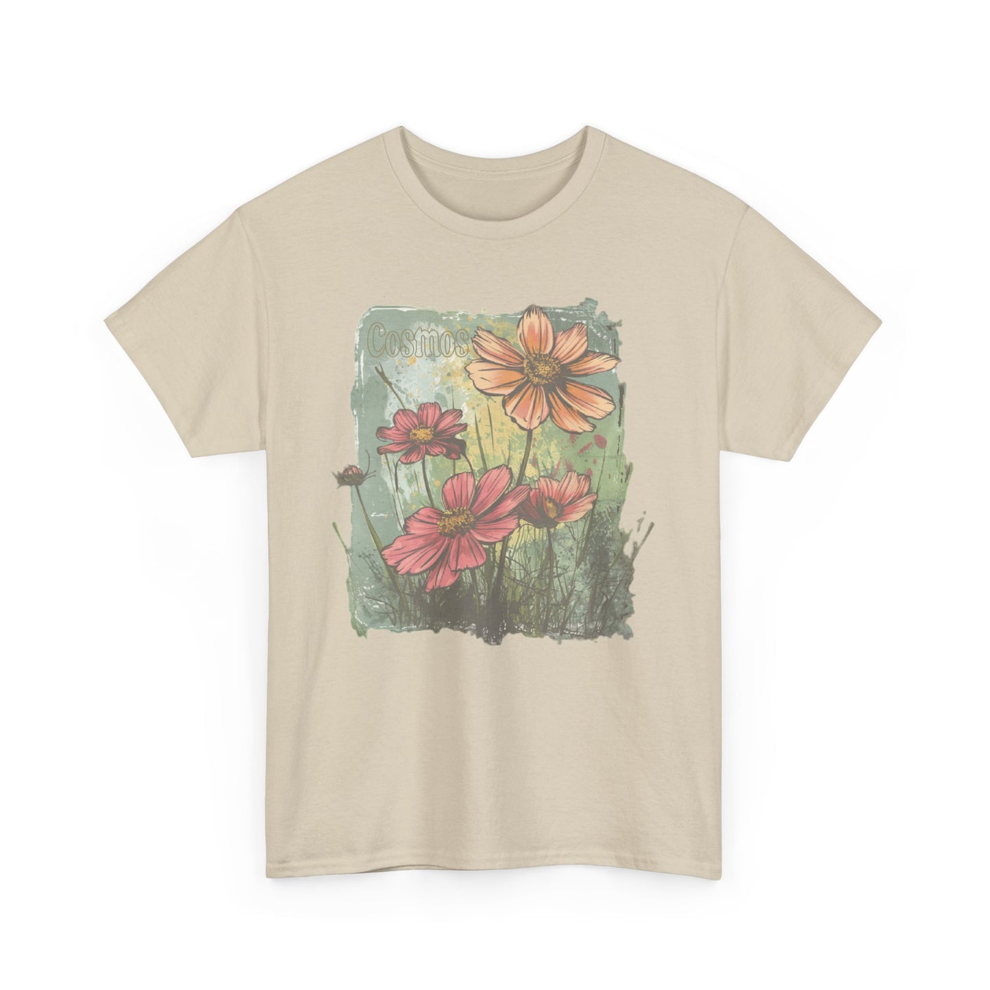 vintage cosmos graphic tee - summer flowers