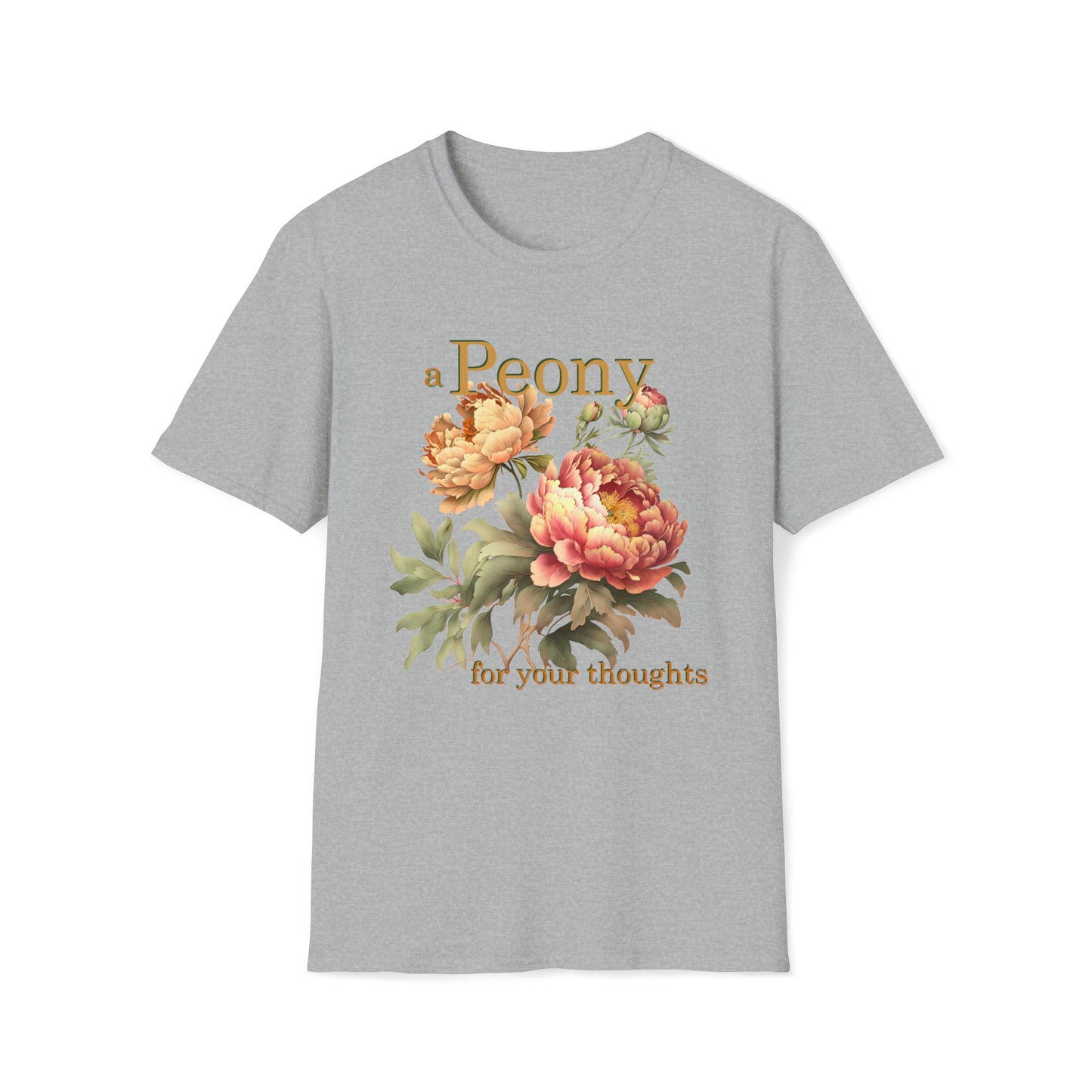 a peony for your thoughts florist graphic tee